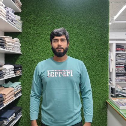 Ferrari প্রিন্টেড ফুল হাতা টিশার্ট