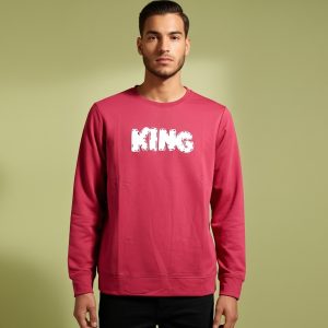 স্টাইলিশ “KING” প্রিন্টেড ফুল হাতা টিশার্ট