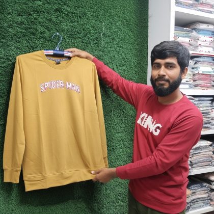 SPIDER-MAN” প্রিন্টেড ফুল হাতা টিশার্ট