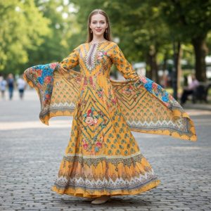 জমজম হালকা হলুদ ৩ পিস | এলিগ্যান্ট ফুলেল ডিজাইন ও আরামদায়ক ফ্যাব্রিক