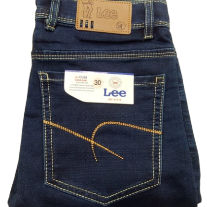 Lee Men’s Denim Jeans Pant – প্রিমিয়াম ডার্ক ব্লু স্ট্রেচ ডেনিম, আরামদায়ক ও স্টাইলিশ ফিট